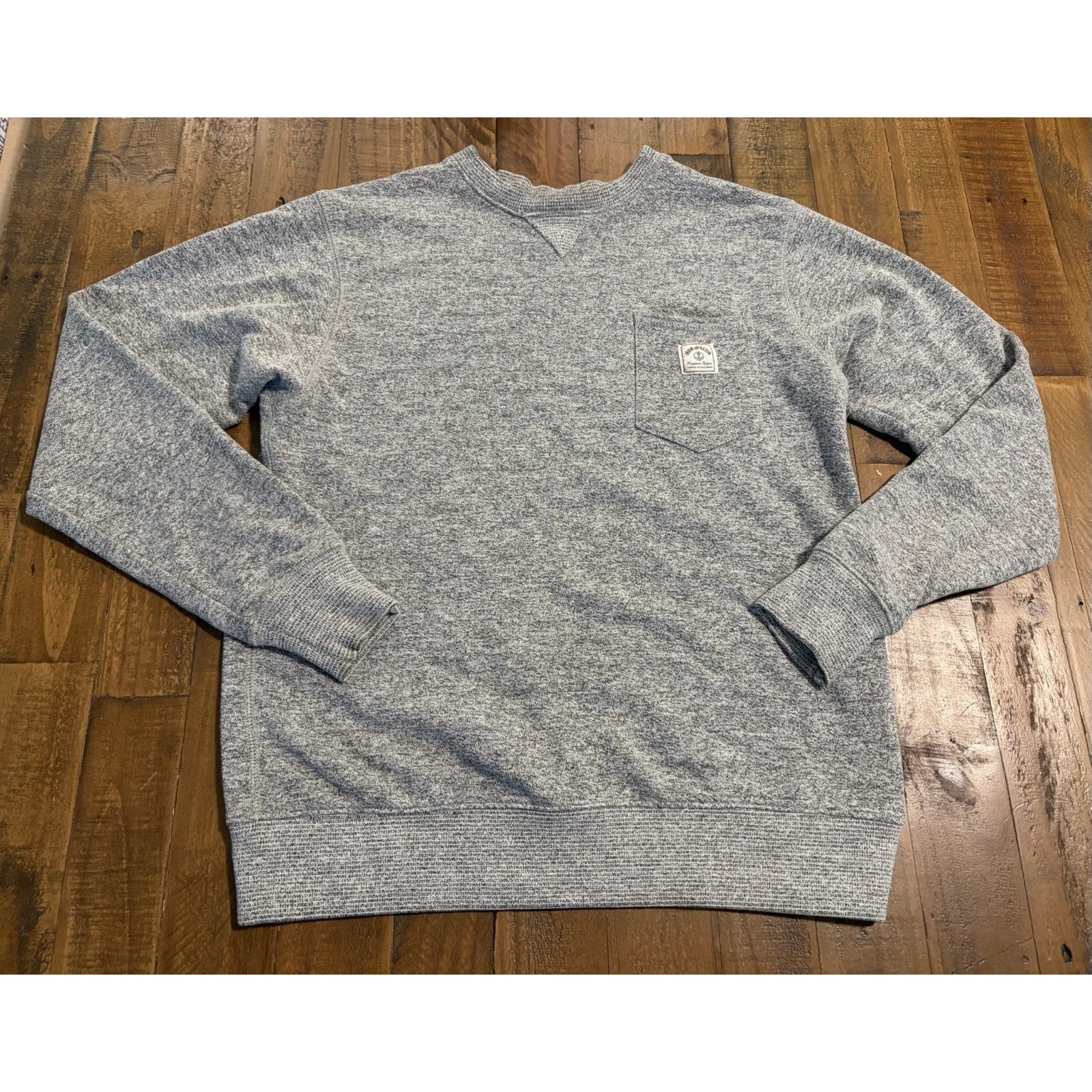 Iron  Resin Gray Crewneck Sweatshirt Mens Small Pocket Logo Usa Made